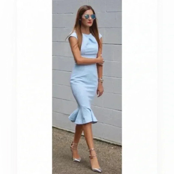 Ted Baker Ibbie Icy Blue Dress Size 2 NWOT - Picture 1 of 10